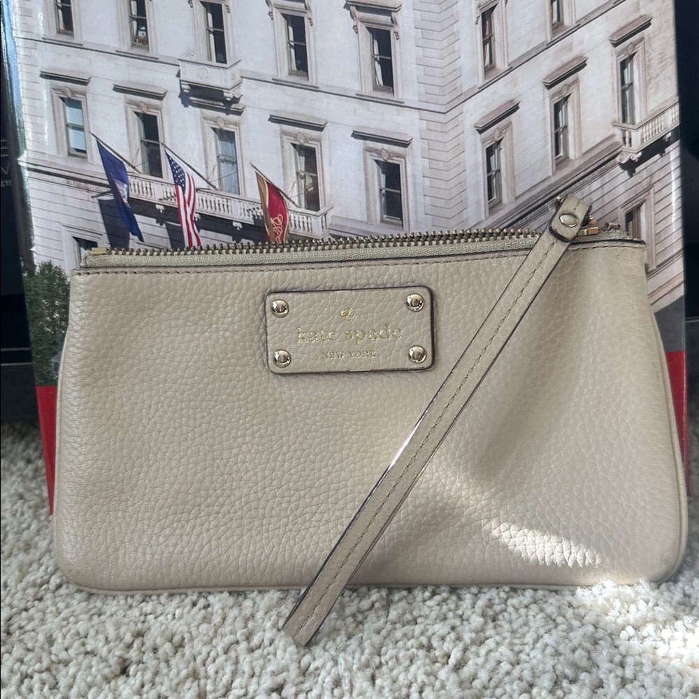 Kate Spade Beige Wristlet